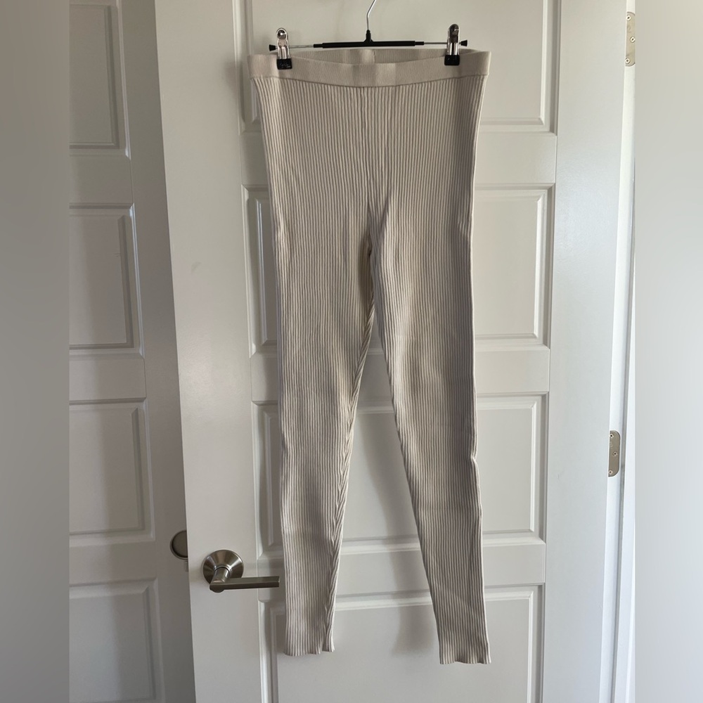 Cozy Cream Ribbed leggings